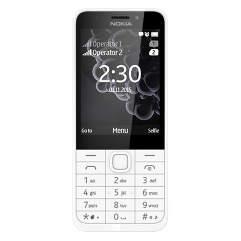 Nokia | 230 | Silver | 2.8 "" | TFT | 240 x 320 | 16 MB | N/A MB | Dual SIM | Mini-SIM | Bluetooth | 3.0 | USB version microUSB - 2